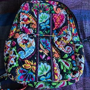 Vera Bradley Disney Multicolor Floral Quilted Backpack